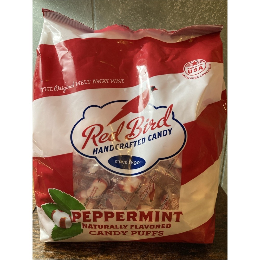 Red Bird Peppermint Candy Puffs 46 Oz Bag Melt Away Mints